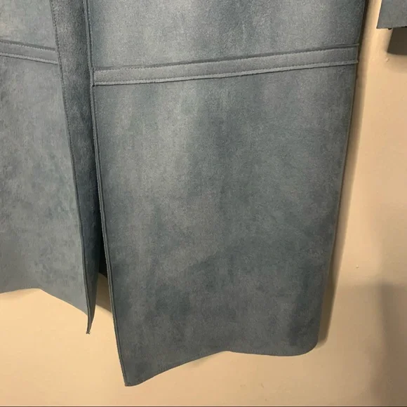 Zara blue suede coat - Picture 4 of 6